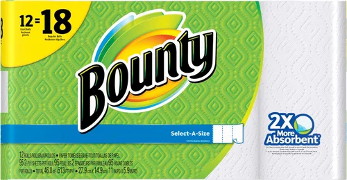 Vista 14 de Bounty Select-a-Size - Toallas de papel, color blanco, 12 rollos (paquete de 1)