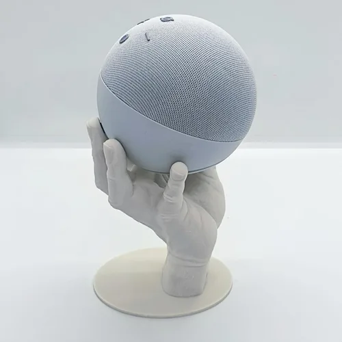 Vista 8 de Soporte de mesa de estilo manual compatible con Amazon Alexa Smart Speaker Echo Dot (4ª y 5ª generación) (blanco)