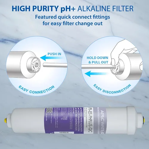 Vista 7 de APEC Water FILTER-SET-PH, RO Replacment Filter Set, 90 GPD, Alkaline