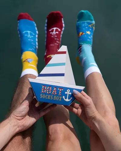 Vista 6 de Rainbow Socks Calcetines novedosos para hombre y mujer - Calcetines marinos - 3 pares
