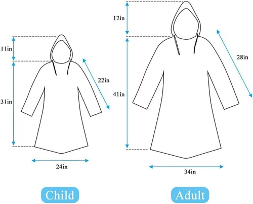 Vista 2 de INNOCHEER - Ponchos de lluvia para la familia, paquete de 12, impermeable desechable de emergencia para niños y adultos, camping, senderismo al aire