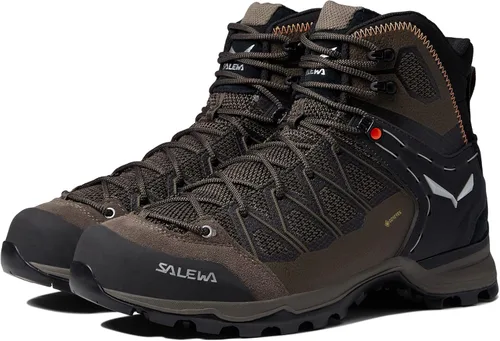 Vista 7 de Salewa Mountain Trainer Lite Mid GTX - Hombre Negro fuera/zanahoria