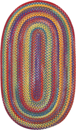 Vista 59 de Capel American Heritage Barn Blue Alfombra Trenzada de Cesta de 0' 12" Azul granero