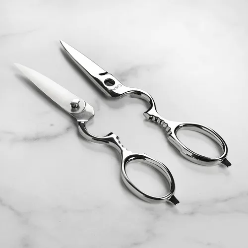 Vista 4 de Enso Tijeras de cocina – fabricadas en Japón – Tijeras multiusos de acero inoxidable forjado