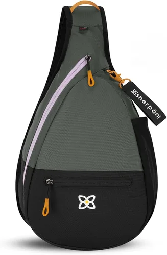 Vista 7 de Sherpani Esprit, bolsa de nailon, bolsa de hombro, mochila cruzada para mujer, protección RFID, Juniper