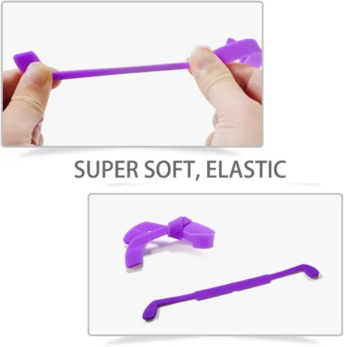 Vista 3 de Retenedores de gafas de la correa de las gafas, correa de gafas de silicona, correas elásticas antideslizantes para gafas de sol deportivas, 3