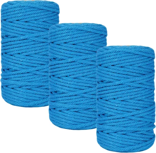Vista 14 de PHUNTTEK Cordón de macramé de 0.079 in x 590 yardas, 18 rollos de cuerda de algodón natural, 3 soportes de cuerda de yute, cuerda suave, hilos