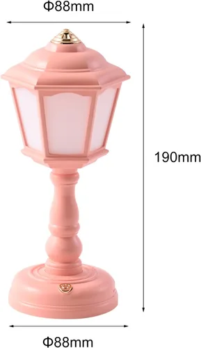 Vista 2 de Mini lámpara de escritorio vintage, lámpara de escritorio LED, lámpara de mesa regulable, lámpara de lectura con puerto de carga USB, control