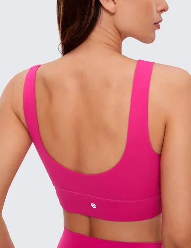 Vista 77 de CRZ YOGA Butterluxe - Brasier deportivo con espalda en U para mujer, cuello redondo, acolchado, de bajo impacto, para yoga, entrenamiento