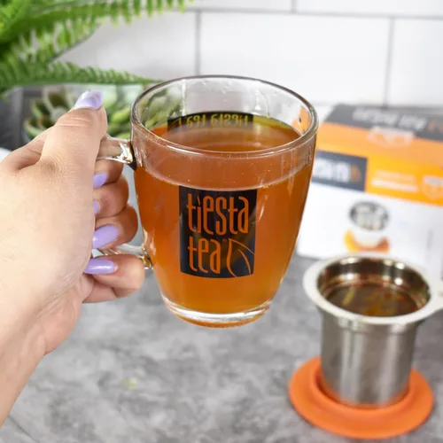Vista 3 de Tiesta Tea Brewbasket Colador de Infusión de Acero Inoxidable para Hojas Sueltas, Colador de Malla Fina Reutilizable para Bebidas Calientes y Frías