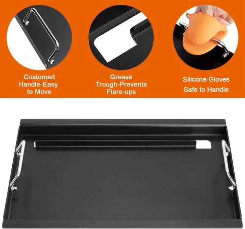 Vista 4 de Insertos de plancha de tamaño completo para Weber Old Spirit 200 Series E/S 200 y 210, panel de control lateral, plancha superior plana para Weber