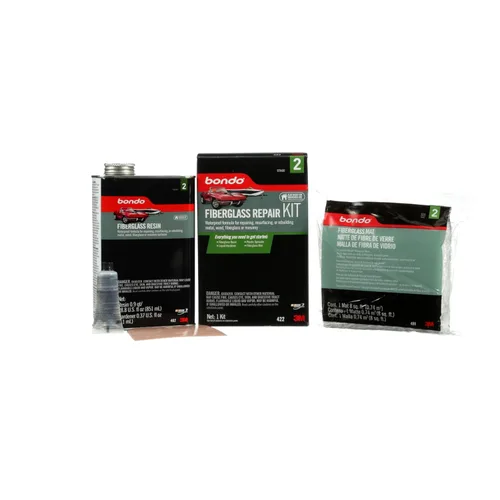 Vista 6 de Kit de resina para reparación de fibra de vidrio de bondo., Negro