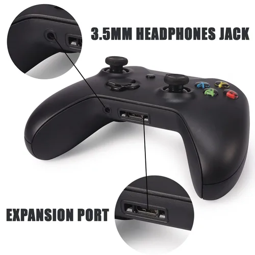 Vista 3 de Control inalámbrico para todos los modelos de Xbox One Xbox Series XSXbox OneXbox One SOne X, con conector para auriculares (negro)