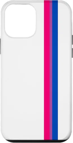 Vista 15 de Funda blanca para iPhone 13 Pro Subtle Bi Pride Flag LGBT Bisexual Stripe