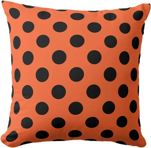 Vista 12 de Fundas de almohada de lunares negros sobre beige de 16 x 16 pulgadas, fundas de almohada decorativas rústicas y cuadradas para decoración del sofá