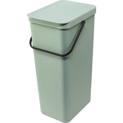 Vista 10 de Brabantia Sort & Go Cubo de Reciclaje 3.2 Galones (Verde Jade) Cubo de Basura de Plástico Eficiente en Espacio con Asa, Tapa Removible y Que