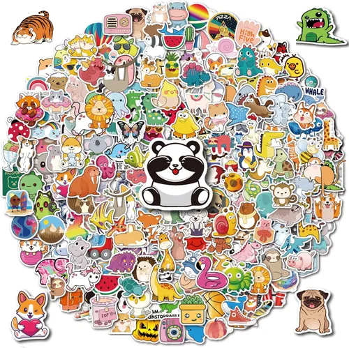 Vista 7 de 100 Pcs Christmas Stickers, Merry Christmas Vinyl Stickers for Kids Pegatinas de Navidad