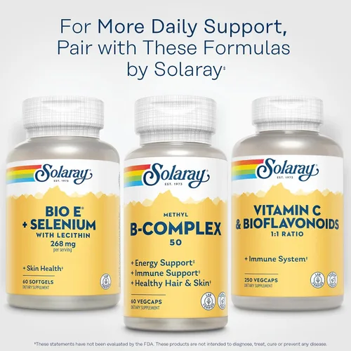 Vista 6 de SOLARAY Bio Vitamina E con selenio - Suplemento de vitamina E y selenio, apoyo para la salud de la piel y el corazón para hombres y mujeres, 268 mg