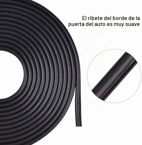 Vista 5 de Ejoyous Protectores de puerta de automóvil de 16.4 pies 16.4 ft, ajuste universal, protector de puerta de automóvil, sello de goma, moldura