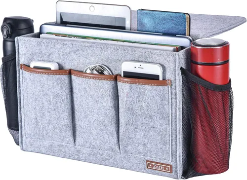 Vista 13 de Zafit Organizador de mesita de noche, organizador de almacenamiento de mesita de noche, organizador de mesita de noche, organizador para revistas