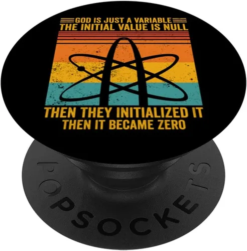 Vista 6 de El ateísmo ateísta Dios es solo un valor inicial variable es nulo PopSockets MagSafe PopGrip para iPhone