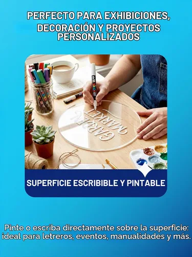 Vista 5 de Disco de acrílico transparente KastLite Círculo de plexiglás con grosor y diámetro personalizados Selección: 1/4" de grosor con diámetro