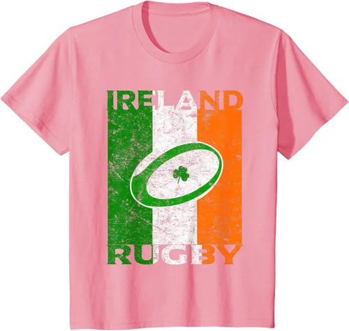 Vista 54 de Camiseta de rugby irlandés con la bandera de Irlanda, regalo vintage Negro