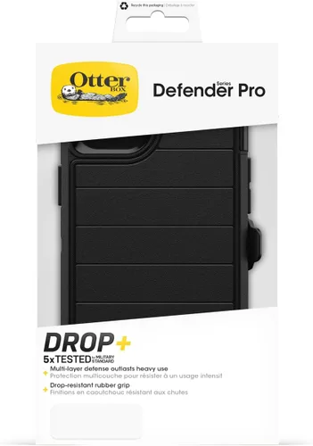 Vista 8 de OtterBox Funda para iPhone 15 Plus y iPhone 14 Plus Defender Series Pro, color negro, sin pantalla, resistente y duradera, con protección de puerto