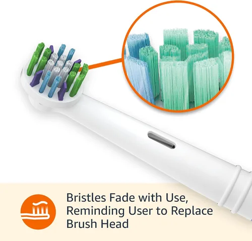 Vista 6 de Amazon Basics Braun Cabezales de cepillo de dientes eléctrico de repuesto, cerdas similares a hilo dental para eliminación de placa, se adapta a