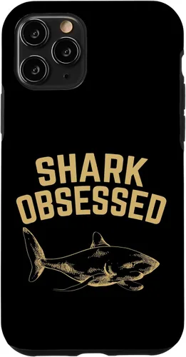 Vista 13 de iPhone 12 mini tiburón obsesionado amante del mar océano temático tiburones regalo caso