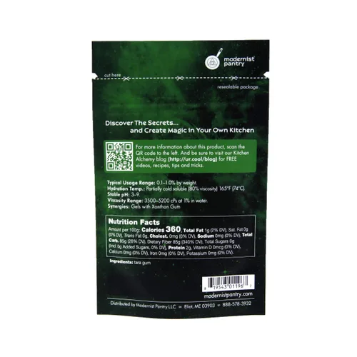 Vista 3 de Polvo de goma Tara puro sin OMG vegano sin gluten certificado OU Kosher - 50 g/2 oz