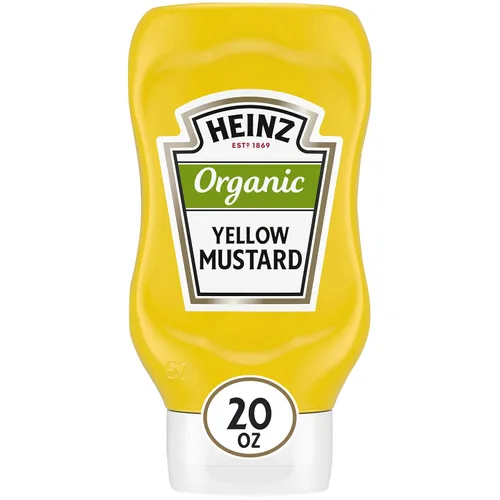 Vista 10 de Heinz Mostaza amarilla orgánica (botella de 227 g)