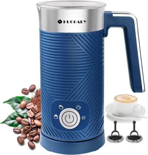 Vista 8 de Espumador de leche Huogary, vaporizador eléctrico 4 en 1, espumador automático de leche caliente y fría, calentador de leche para café, café