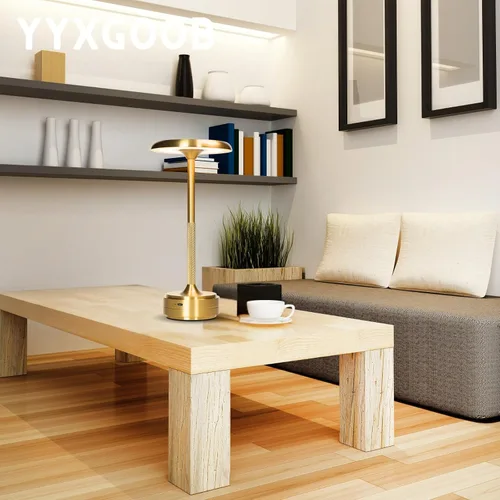 Vista 7 de Lámpara de mesa LED portátil inalámbrica, recargable con sensor táctil, regulable de tres niveles, adecuada para el hogar, oficina, dormitorio