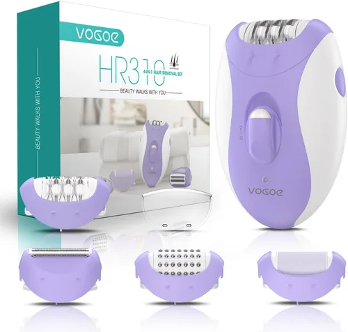 Vista 9 de VOGOE Depiladora para mujer, depiladora inalámbrica para mujeres, depiladora eléctrica 4 en 1, 2 velocidades y 21 pinzas para cara, piernas, brazos