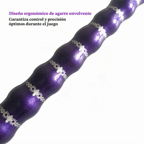 Vista 3 de Palo de billar de 58", kit de tacos de billar ergonómicos de madera dura de arce de 2 piezas de 13 mm, 19/20/21 onzas
