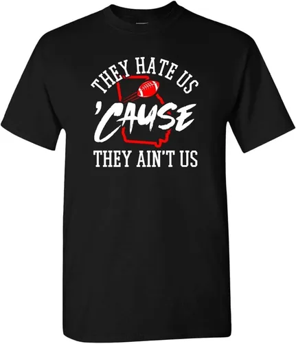 Vista 10 de Xtreme Apparrel They Hate Us 'Cause They Ain't Us Men's T-Shirt for Football Fans Arizona - Camisa negra