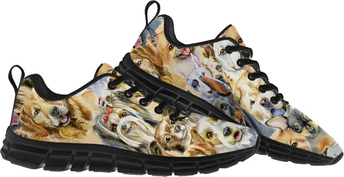 Vista 3 de Regalos para los amantes de los perros para mujeres y hombres, correr, caminar, tenis, tenis cómodos, zapatos deportivos, regalos para él y ella