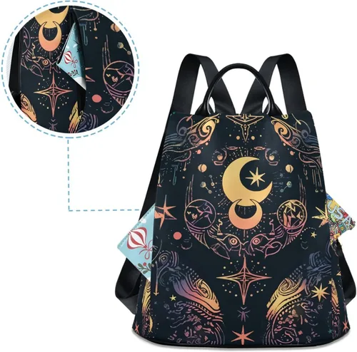 Vista 4 de ALAZA - Mochila para mujer, divertida, antirrobo, a la moda, bolsa de hombro, mochila de mujer, Alquimia, Classic