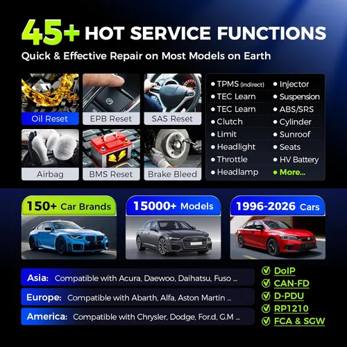 Vista 5 de Autel AutoLink AL301 OBDII / CAN lector de código accesible DTCs Eraser Car DIY herramienta de diagnóstico, Negro