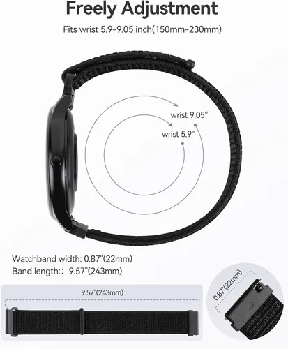 Vista 6 de Parsonver Smartwatch Cargador de 2 pines de 0.098 in y correa de 0.866 in