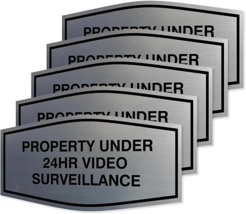 Vista 28 de Fancy Property - Señal de videovigilancia (cámara) de menos de 24 horas (negro) - Pequeño (paquete de 1)