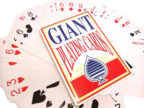 Vista 4 de Naipes jumbo, cartas de póquer, 11" pulgadas