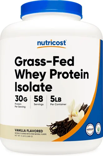 Vista 14 de Nutricost Proteína de suero de leche alimentada con pasto (chocolate) 2 libras, sin OMG, sin gluten, sabores naturales