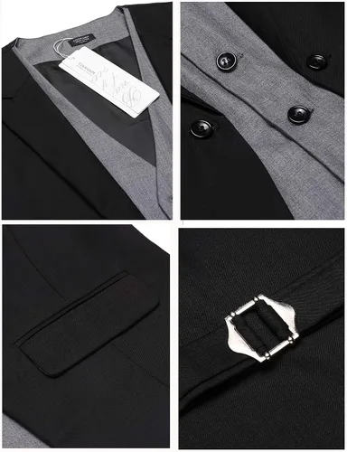 Vista 4 de Coofandy - Chaleco formal para hombre