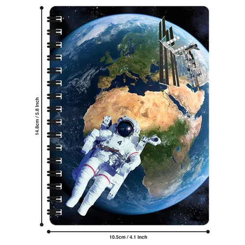 Vista 32 de 3D LiveLife Jotter - Our Solar System from Deluxebase. Lenticular 3D Space 6x4 Spiral Notebook with plain recycled paper pages. Artwork licensed