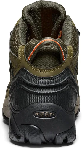 Vista 7 de KEEN Utility Lansing Mid Steel Toe Botas de trabajo impermeables para hombre verde oliva/negro