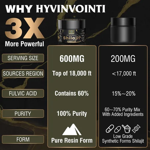 Vista 5 de Resina Shilajit Shilajit orgánica pura del Himalaya de 600 mg de resina Shilajit orgánica de grado oro, 100% puro Shilajit orgánico para energía