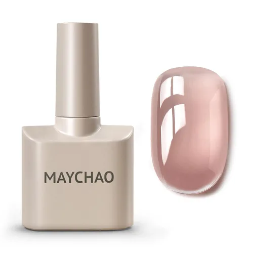 Vista 8 de MAYCHAO Gel constructor morado claro para uñas, fortalecedor de uñas malva de 0.5 onzas líquidas en una botella, gel duro para extensión de uñas 17