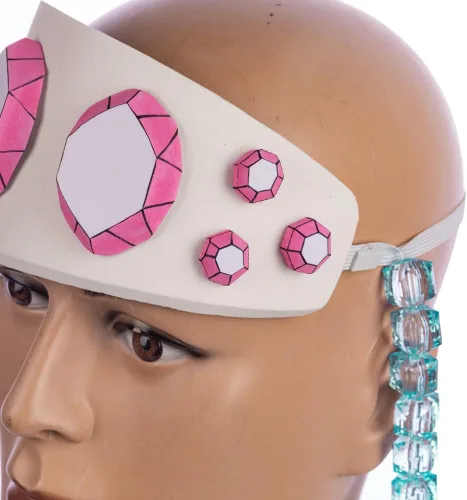Vista 6 de A&C Hero Diadema de cosplay de anime, accesorios para la cabeza, gema para hombre, color blanco